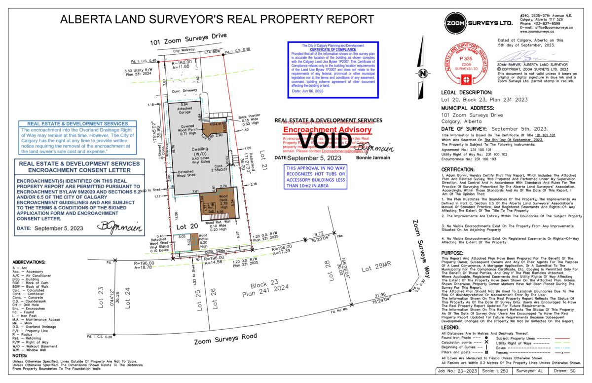 Sample Rpr Alberta Real Property Reports (RPRs) Calgary | Zoom Surveys